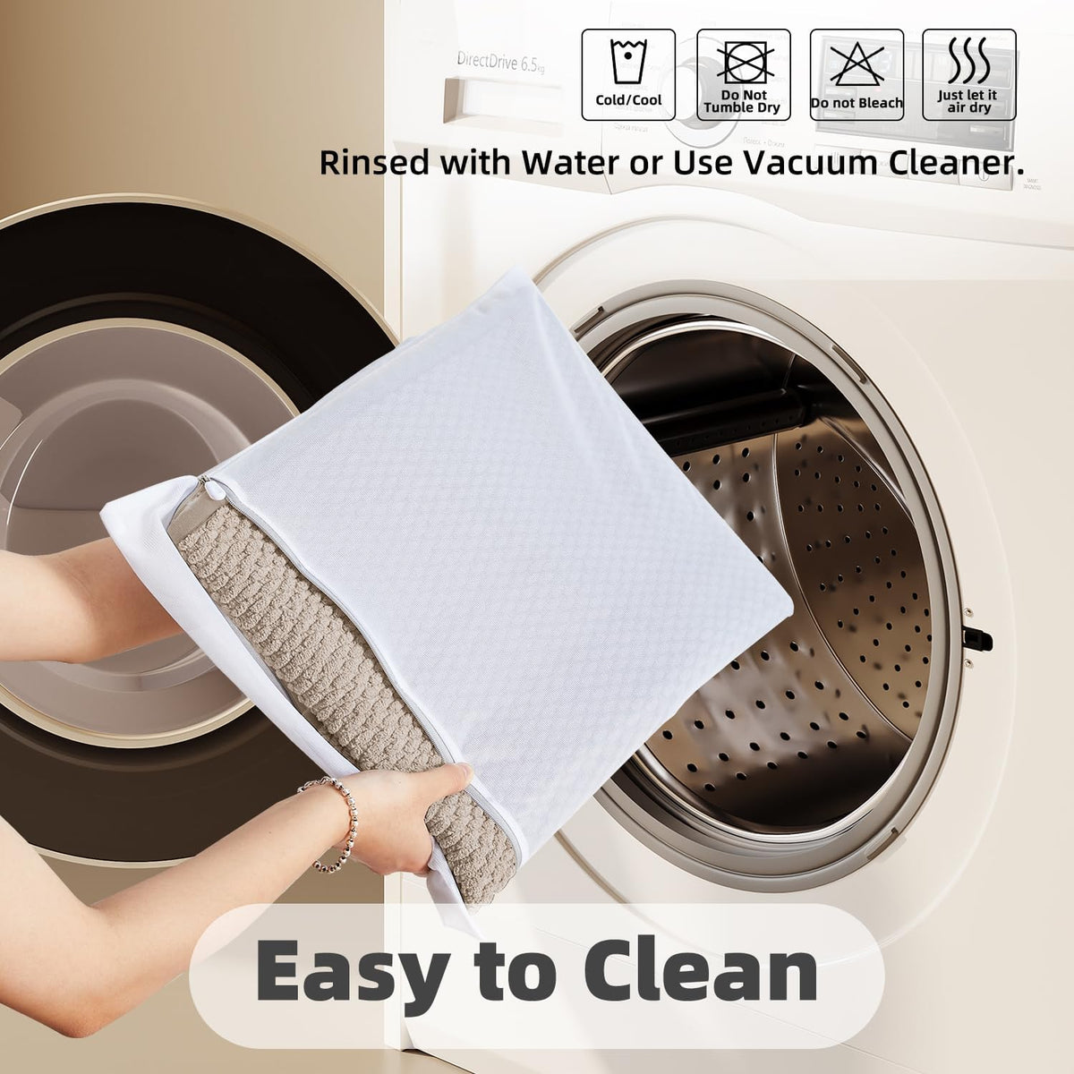 Large Bathroom Rugs Non Slip Washable Bath Rugs Super Absorbent Bathroom Rug Thin Quick Dry Low Pile Bath Mats, Beige 36"x60"