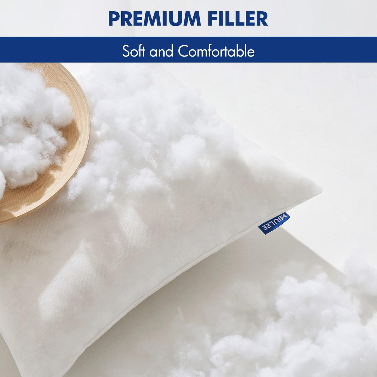MIULEE Pillow Insert 12x20 Inch, Decorative Rectangle Throw Pillow Insert, Premium Fluffy Pillow Forms Stuffer for Sofa Couch Living Room